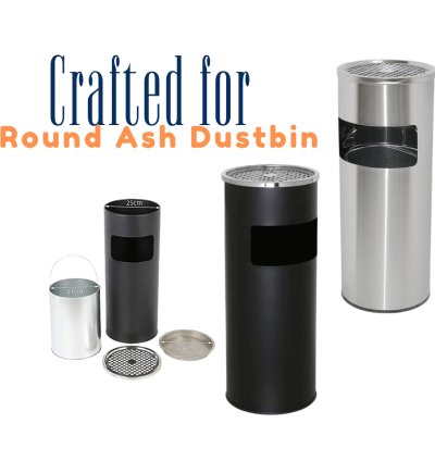 Round Ash Dustbin
